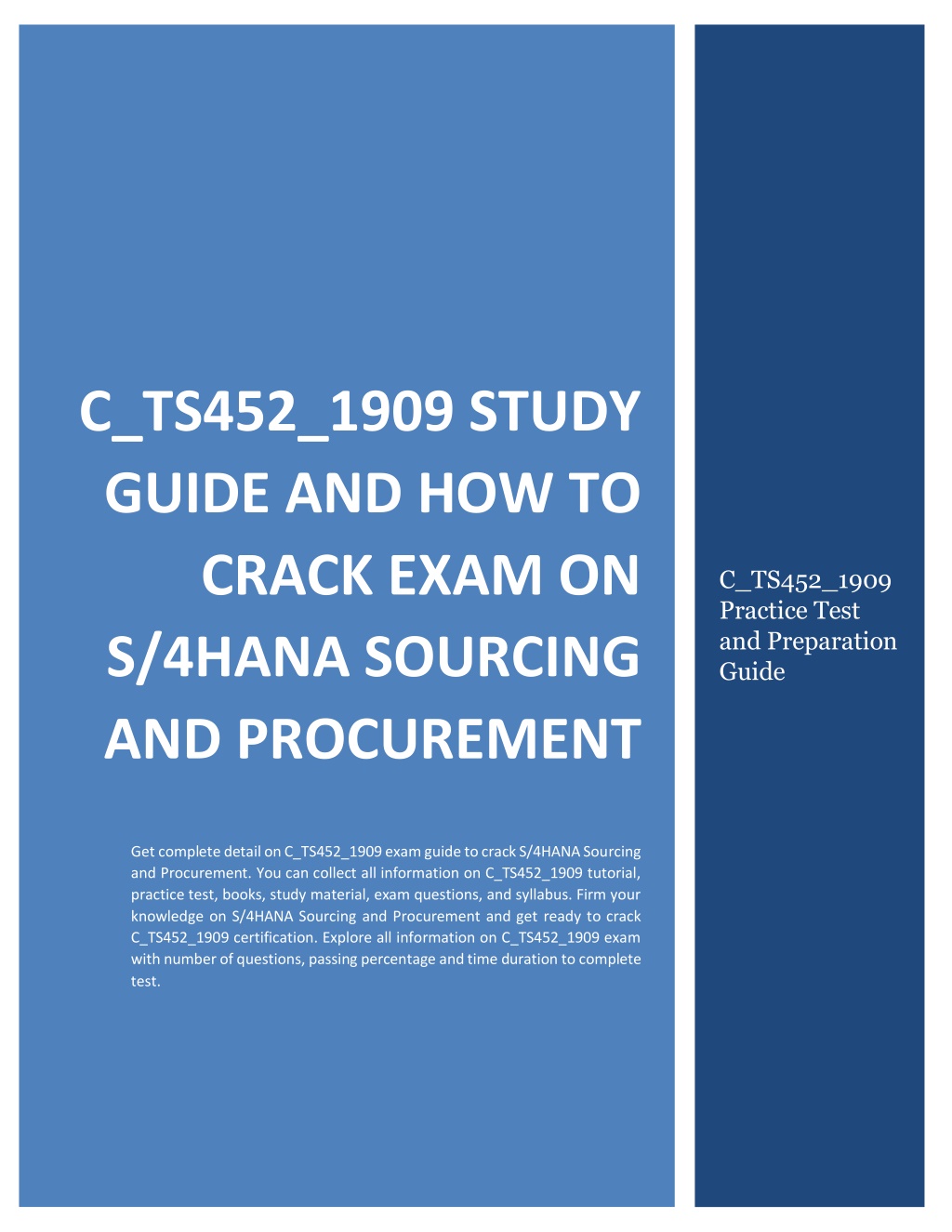 PPT C TS452 1909 Study Guide And How To Crack Exam On S 4HANA