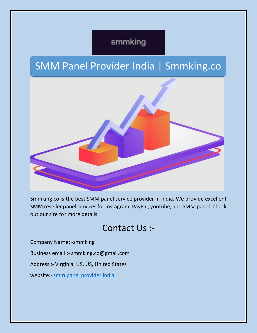 PPT SMM Panel Provider India Smmking Co PowerPoint Presentation