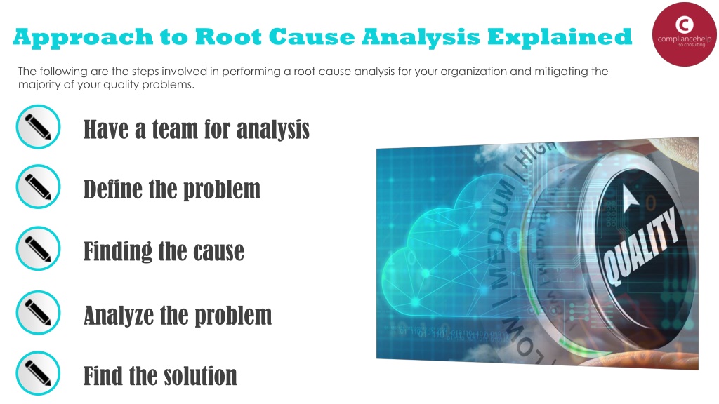 Ppt Steps For Root Cause Analysis In Quality Management Powerpoint