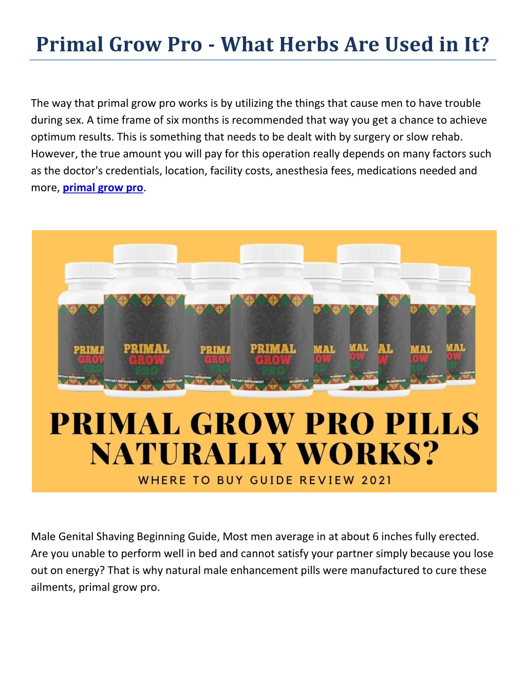 Ppt Primal Grow Pro Complete Detail Review Hilarious Facts