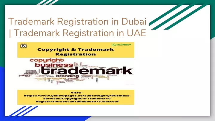 PPT Trademark Registration In Dubai Trademark Registration In UAE