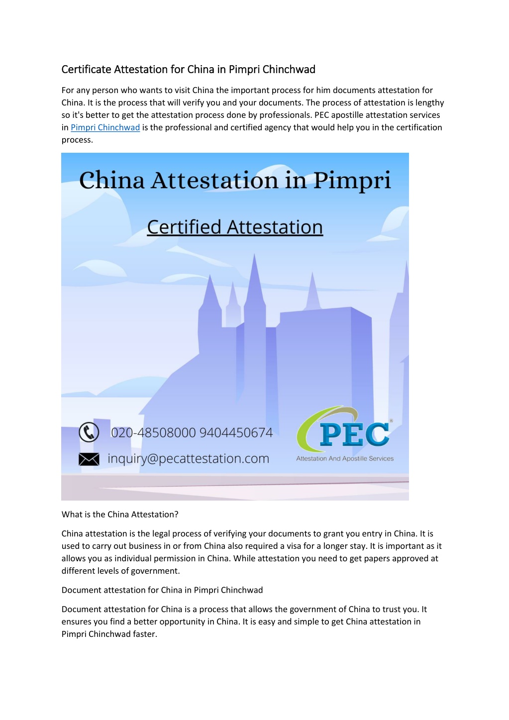 Ppt Certificate Attestation For China In Pimpri Chinchwa Powerpoint