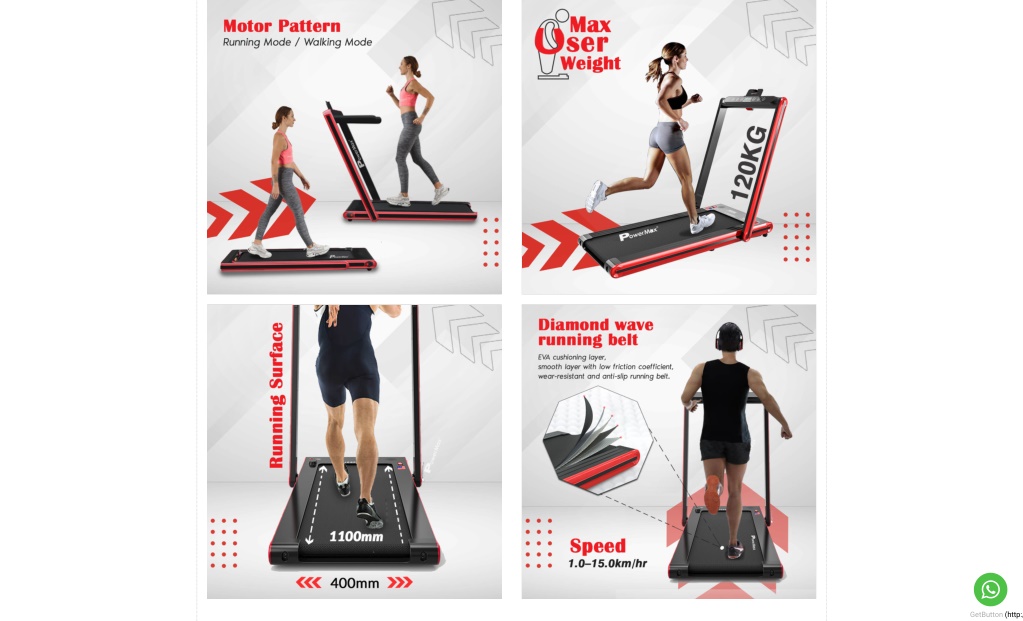 Ppt Powermax Fitness Jogpad Dual Display Treadmill With Bluetooth