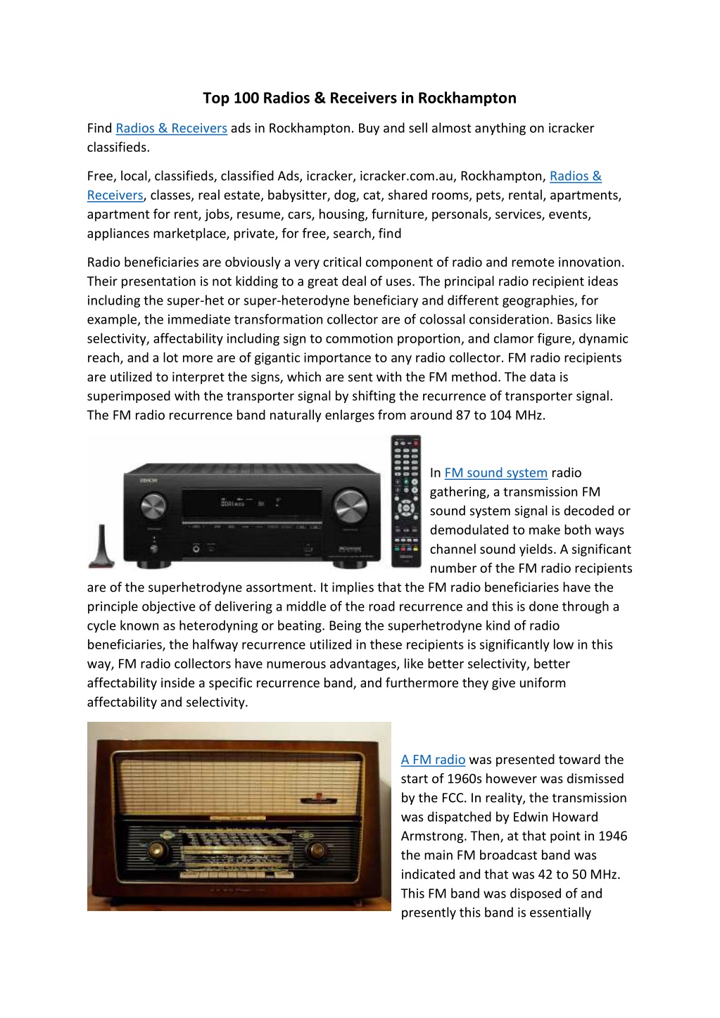 Ppt Top Radios Receivers In Rockhampton Powerpoint Presentation