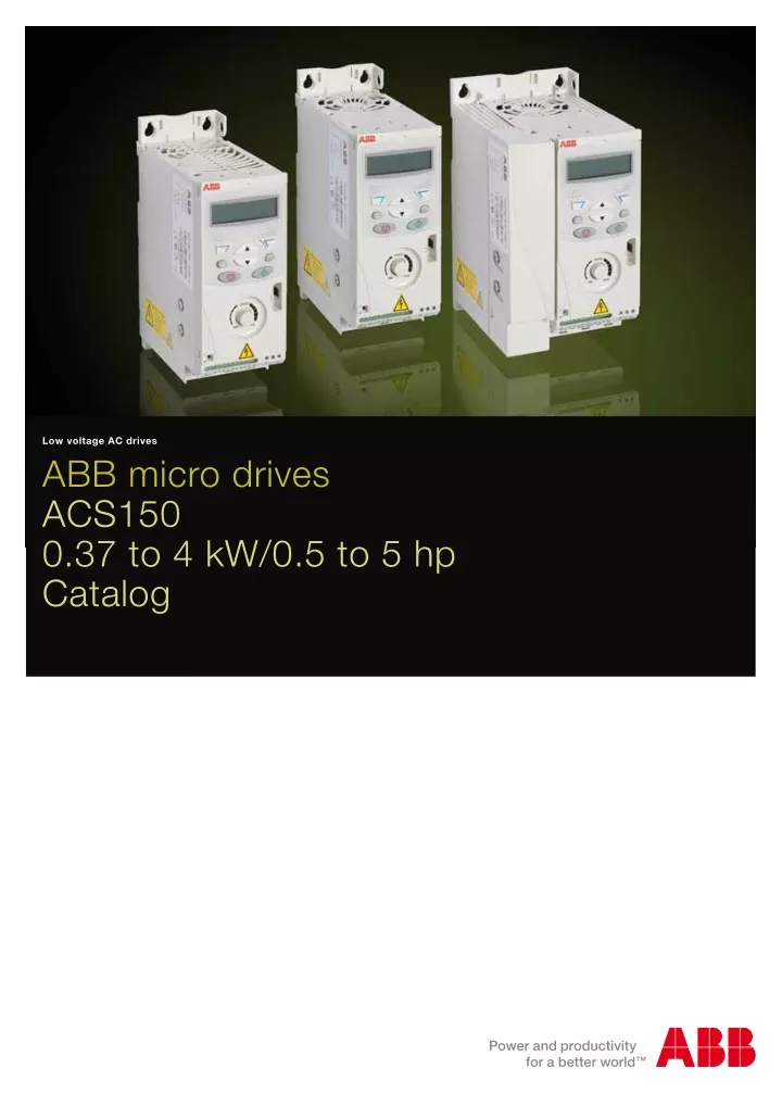 PPT ABB Micro Drives ACS150 0 37kW To 4kW Instronline PowerPoint