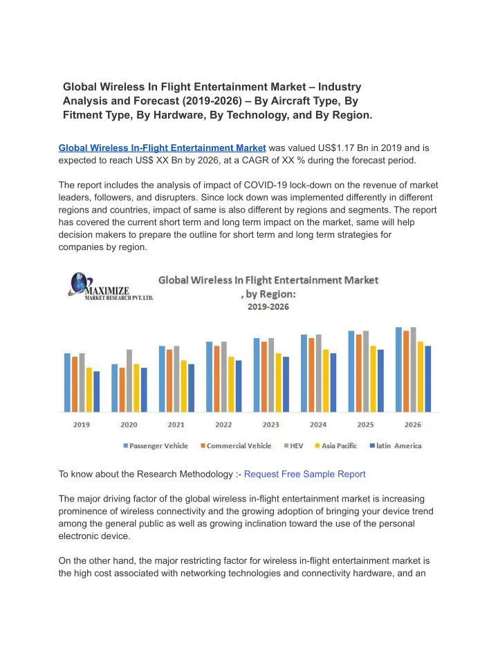 Ppt Global Wireless In Flight Entertainment Market Powerpoint