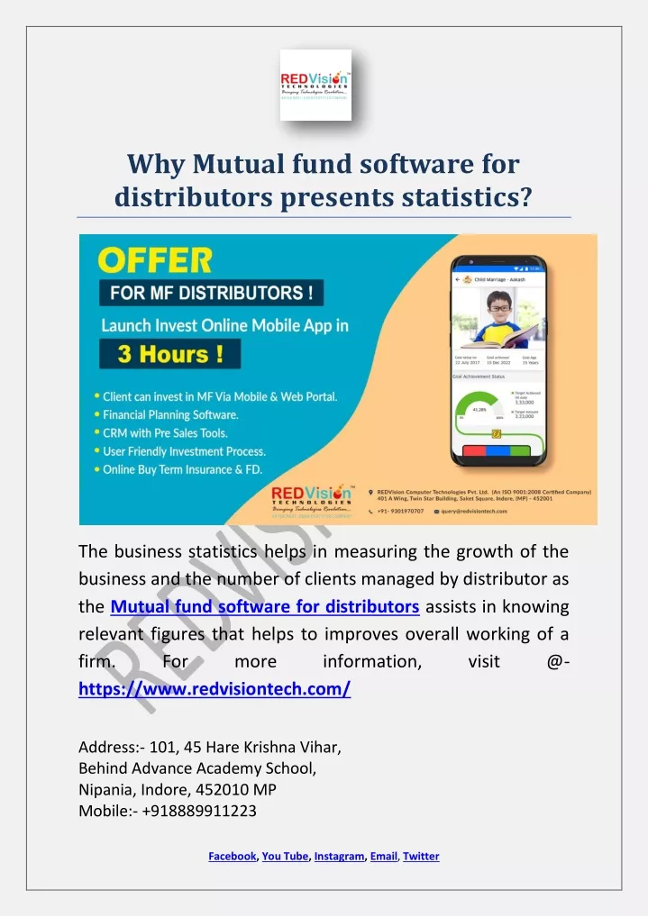 Ppt Why Mutual Fund Software For Distributors Presents Statistics