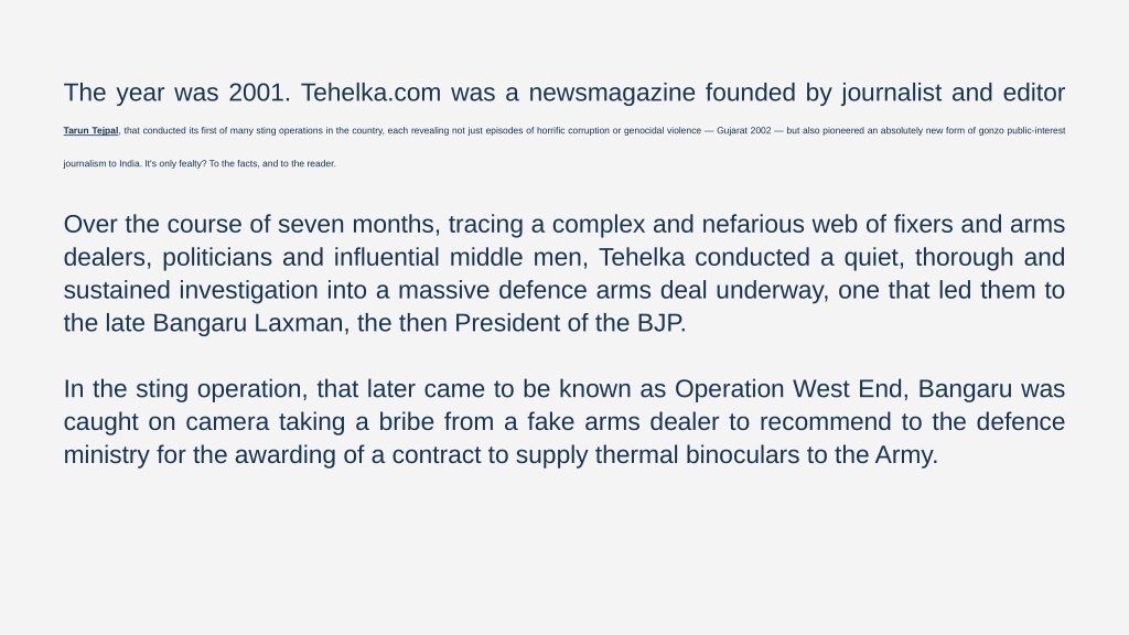 Ppt Tarun Tejpal Years Of Operation West End Has Anything