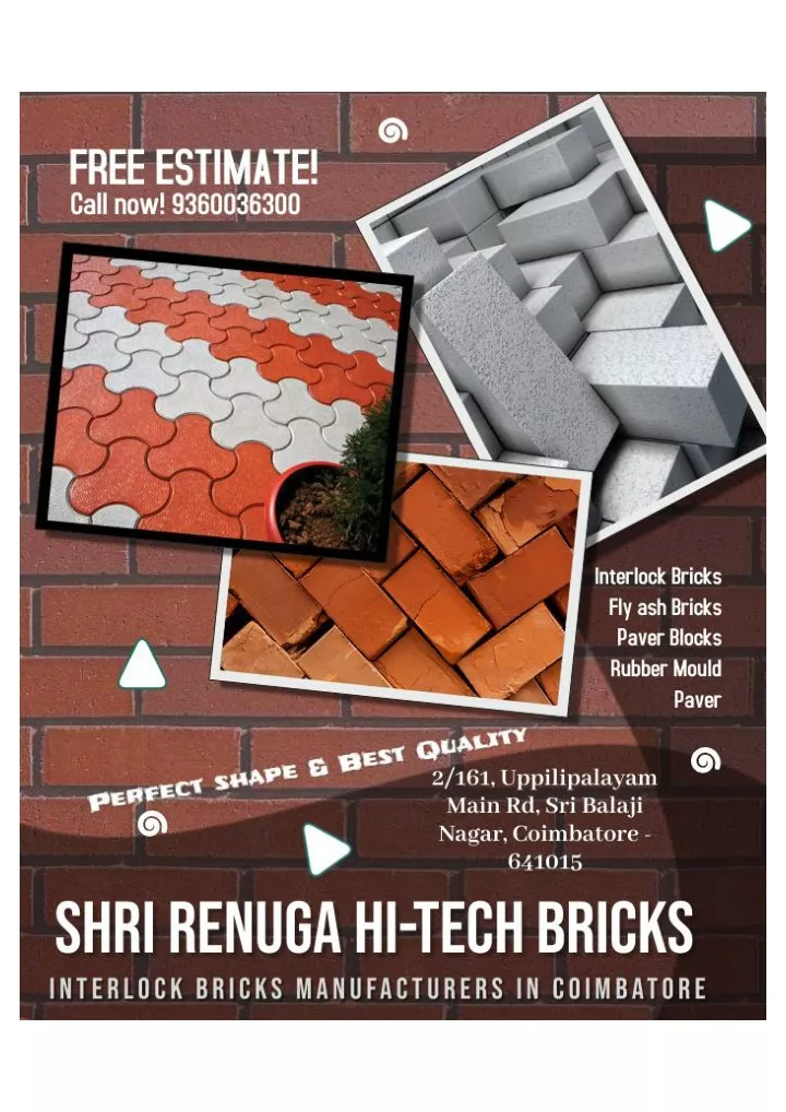 Ppt Shri Renuga Hi Tech Bricks Interlock Bricks Manufacturers In