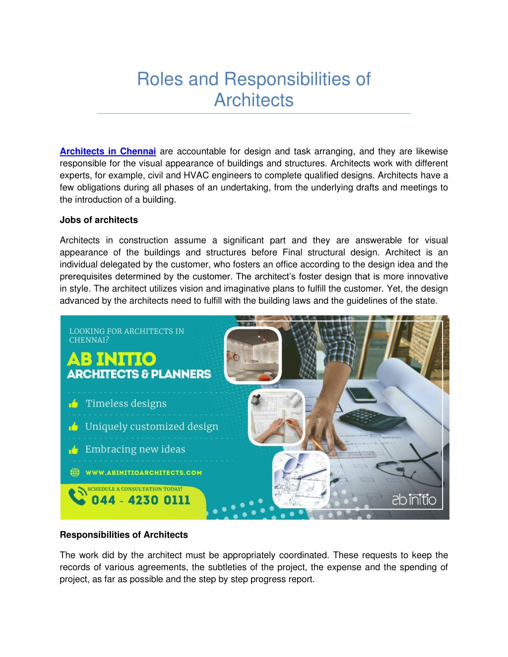 PPT Roles And Responsibilities Of Architects PowerPoint Presentation