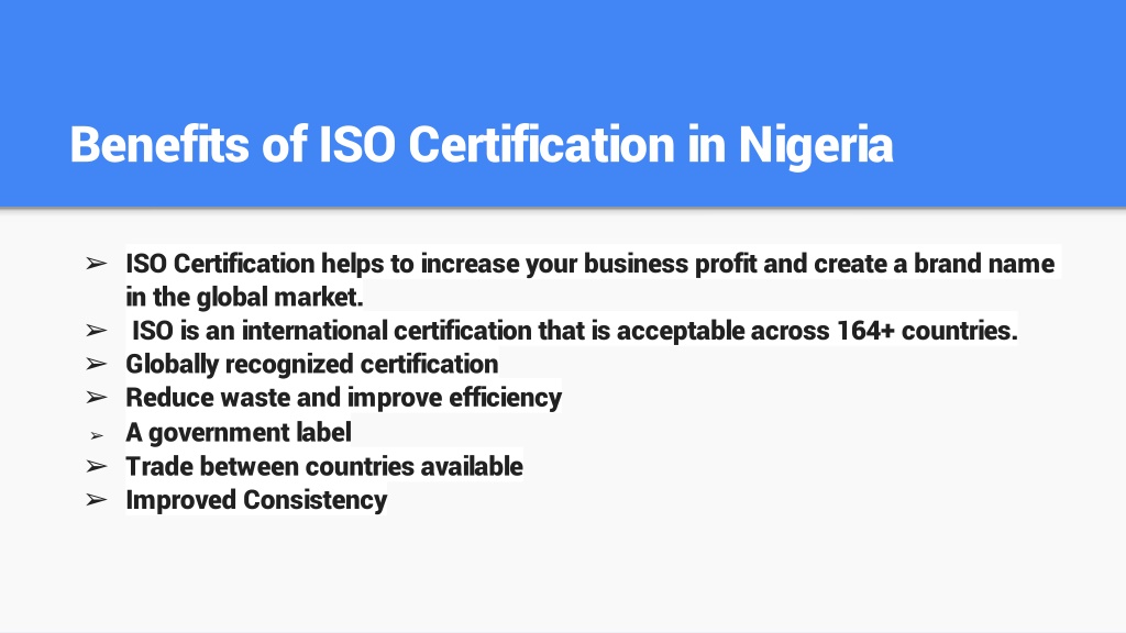 Ppt Iso Certification In Nigeria Powerpoint Presentation Free