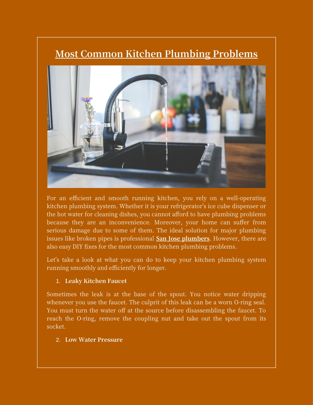 Ppt Most Common Kitchen Plumbing Problems Powerpoint Presentation