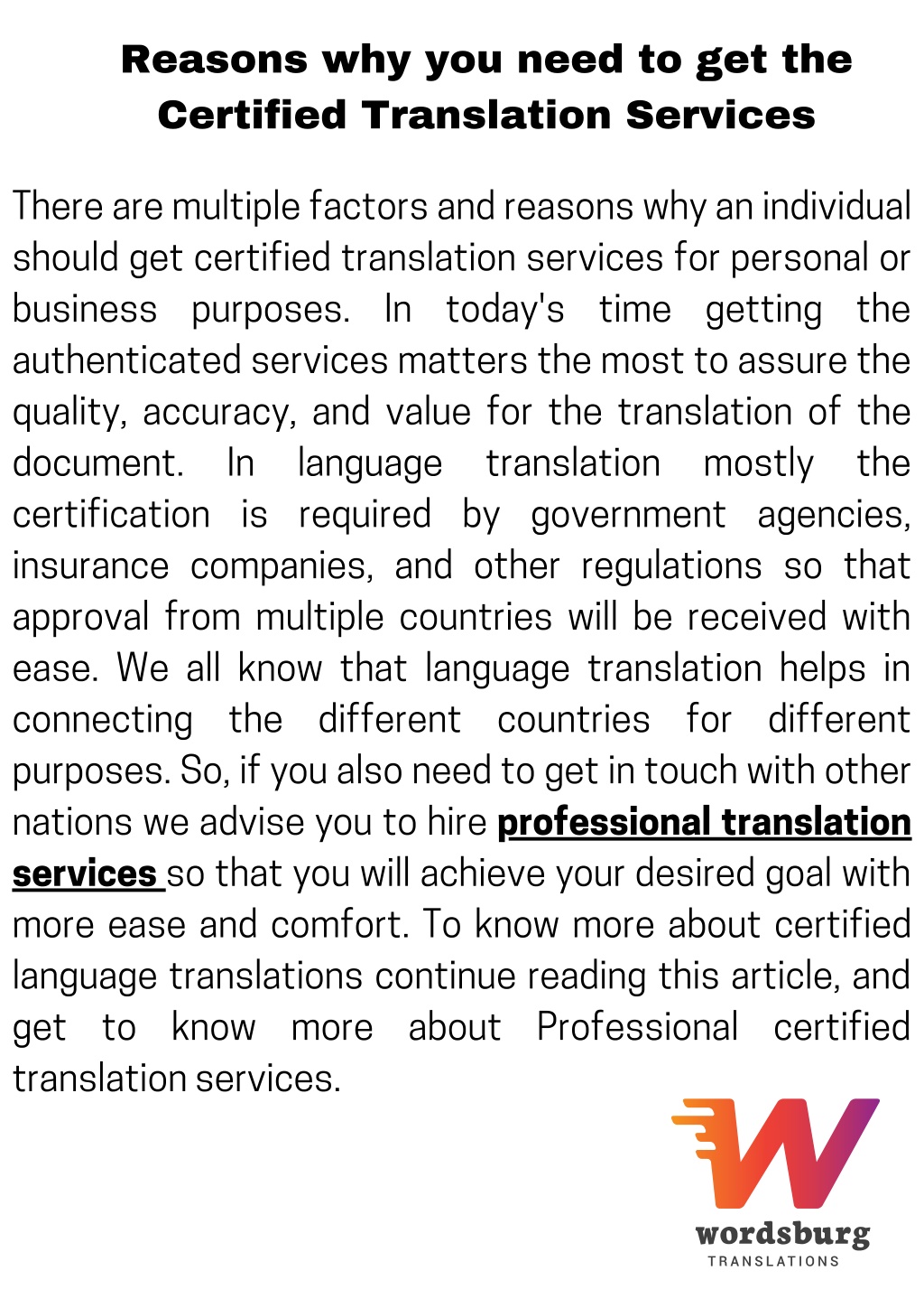 Ppt Why You Need To Get The Certified Translation Services