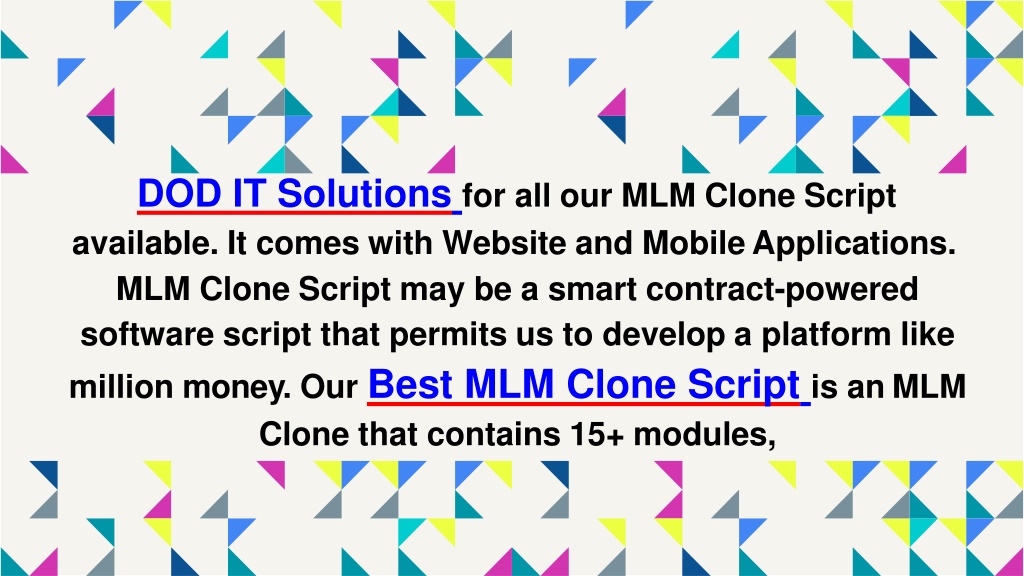 PPT Best Readymade MLM Clone Script SCRIPTSTORE IN PowerPoint