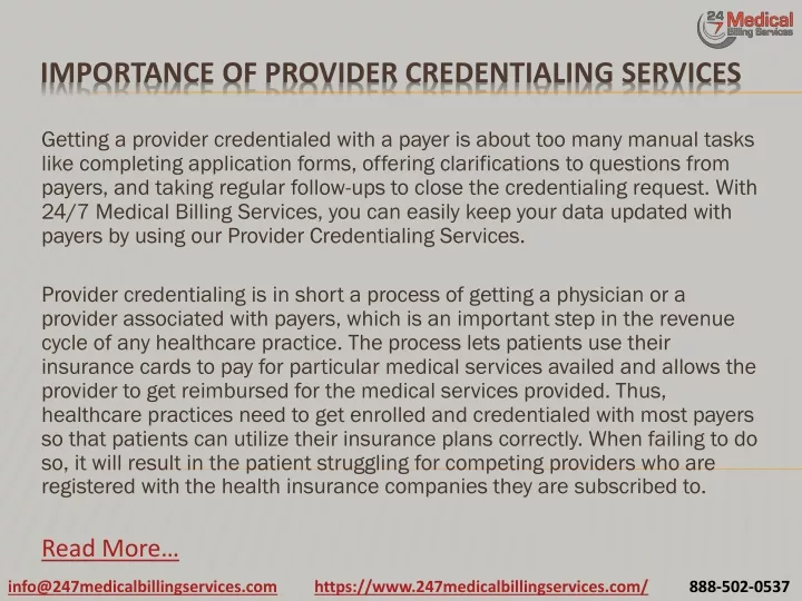 Ppt Importance Of Provider Credentialing Services Powerpoint