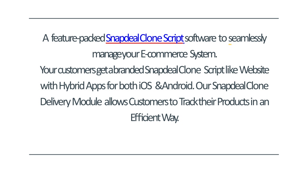 Ppt Readymade Best Snapdeal Clone Script Dod It Solutions