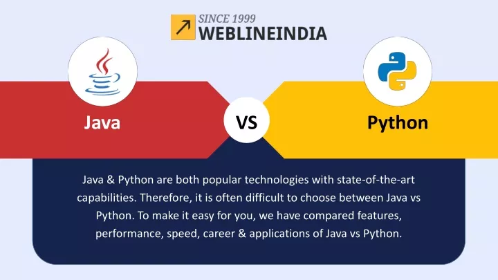 PPT Java Vs Python Comparison Features Applications PowerPoint