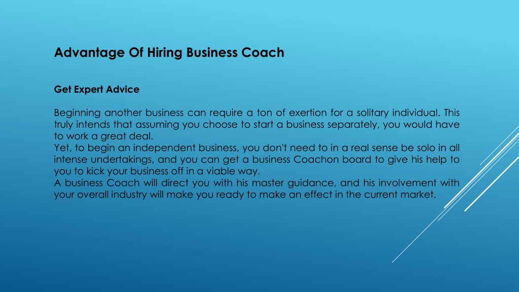 PPT SOME ADVANTAGE AND DISADVANTAGE OF HIRING A BUSINESS COACH