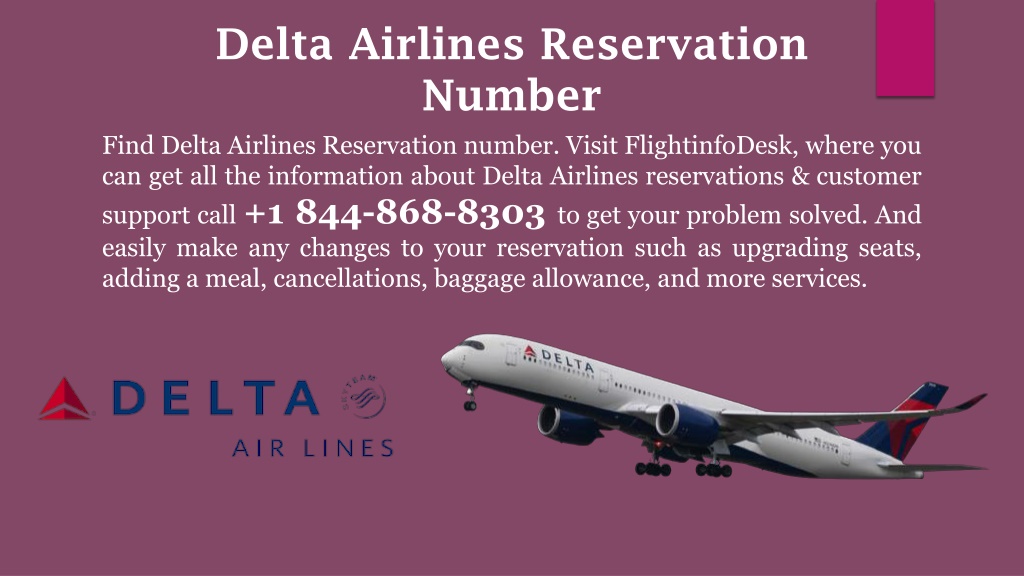 PPT Delta Airlines Manage Booking Reservations PowerPoint