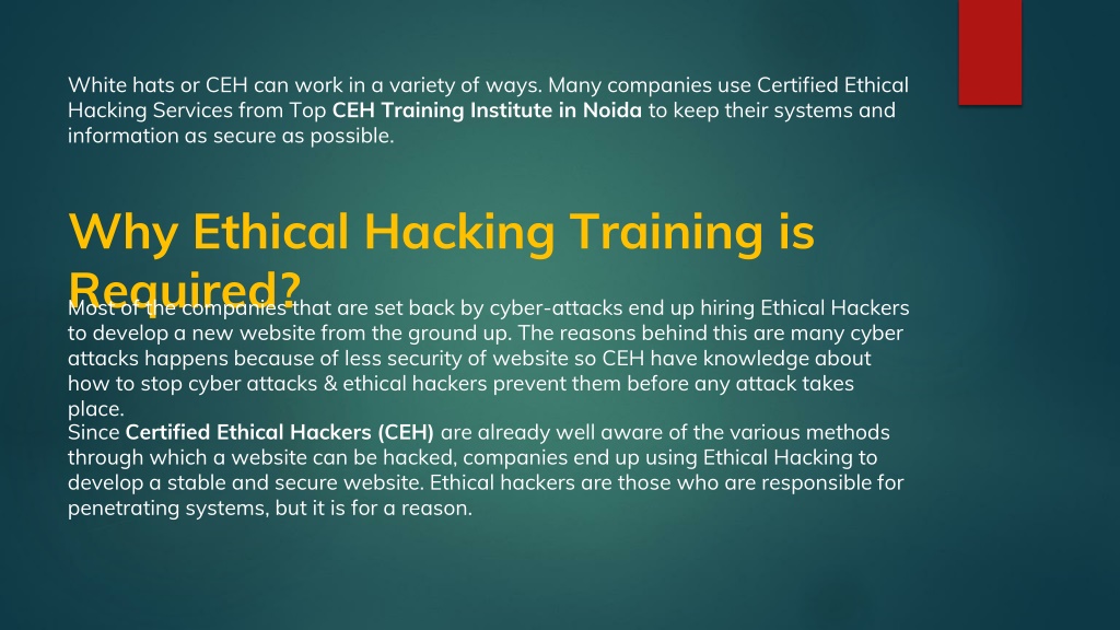 PPT Best Ethical Hacking Training Course PowerPoint Presentation