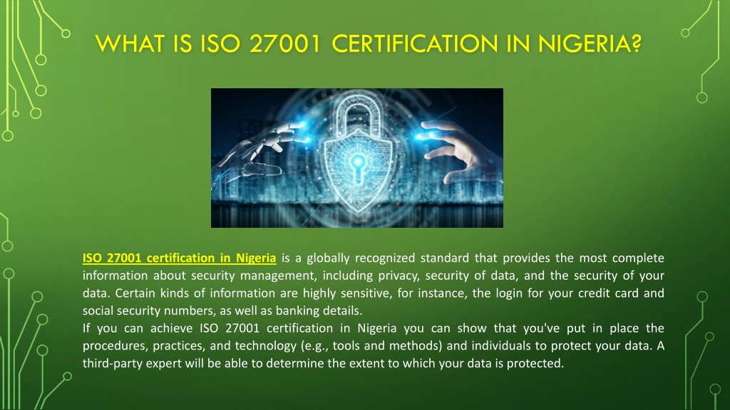 PPT ISO 27001 Certification In Nigeria PowerPoint Presentation Free