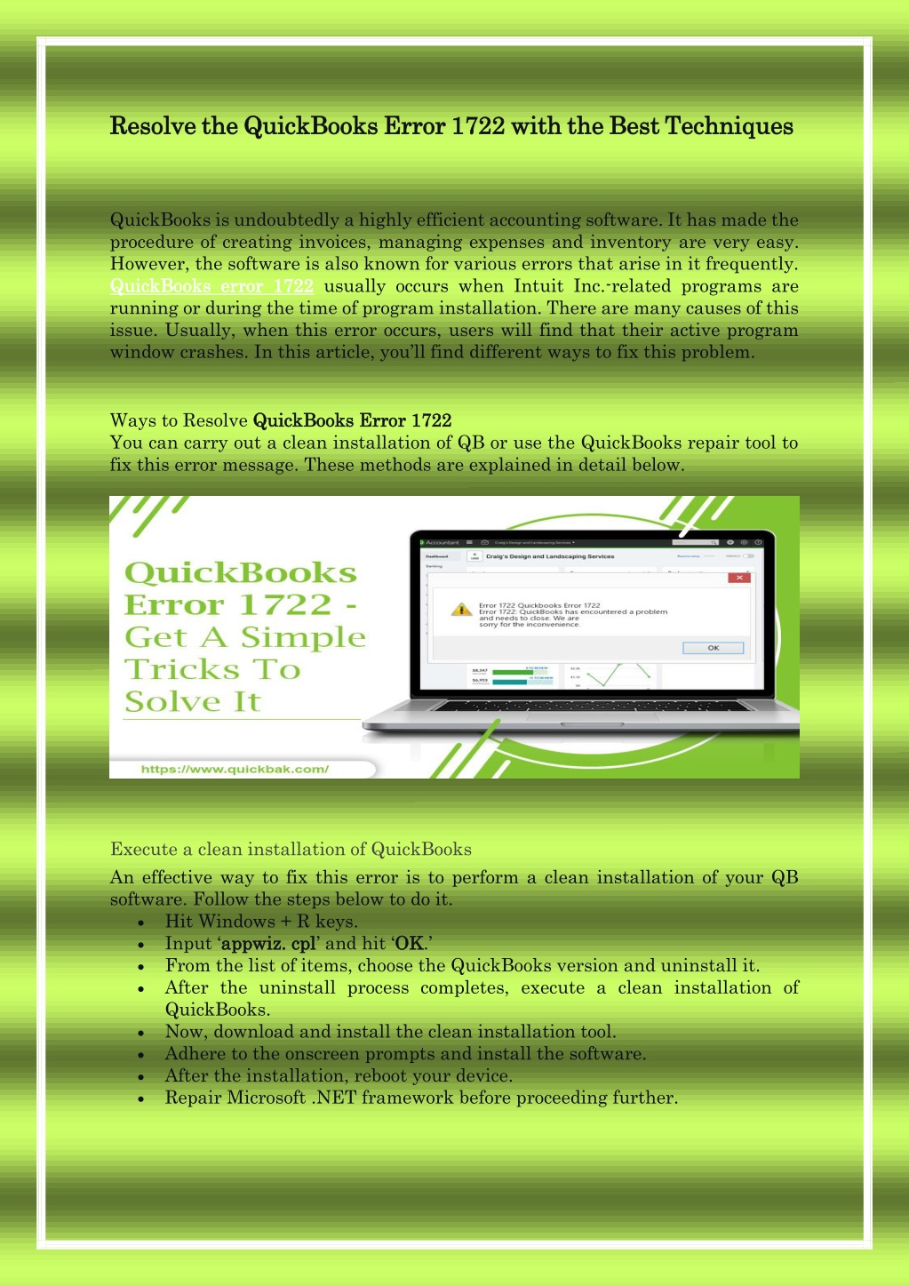 Ppt Resolve The Quickbooks Error With The Best Techniques