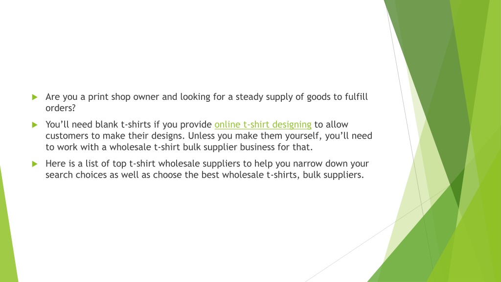 PPT Top Wholesale Blank T Shirt Bulk Suppliers In USA PowerPoint