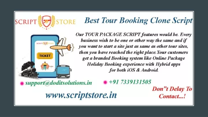 Ppt Best Tour Booking Clone System Scriptstore In Powerpoint