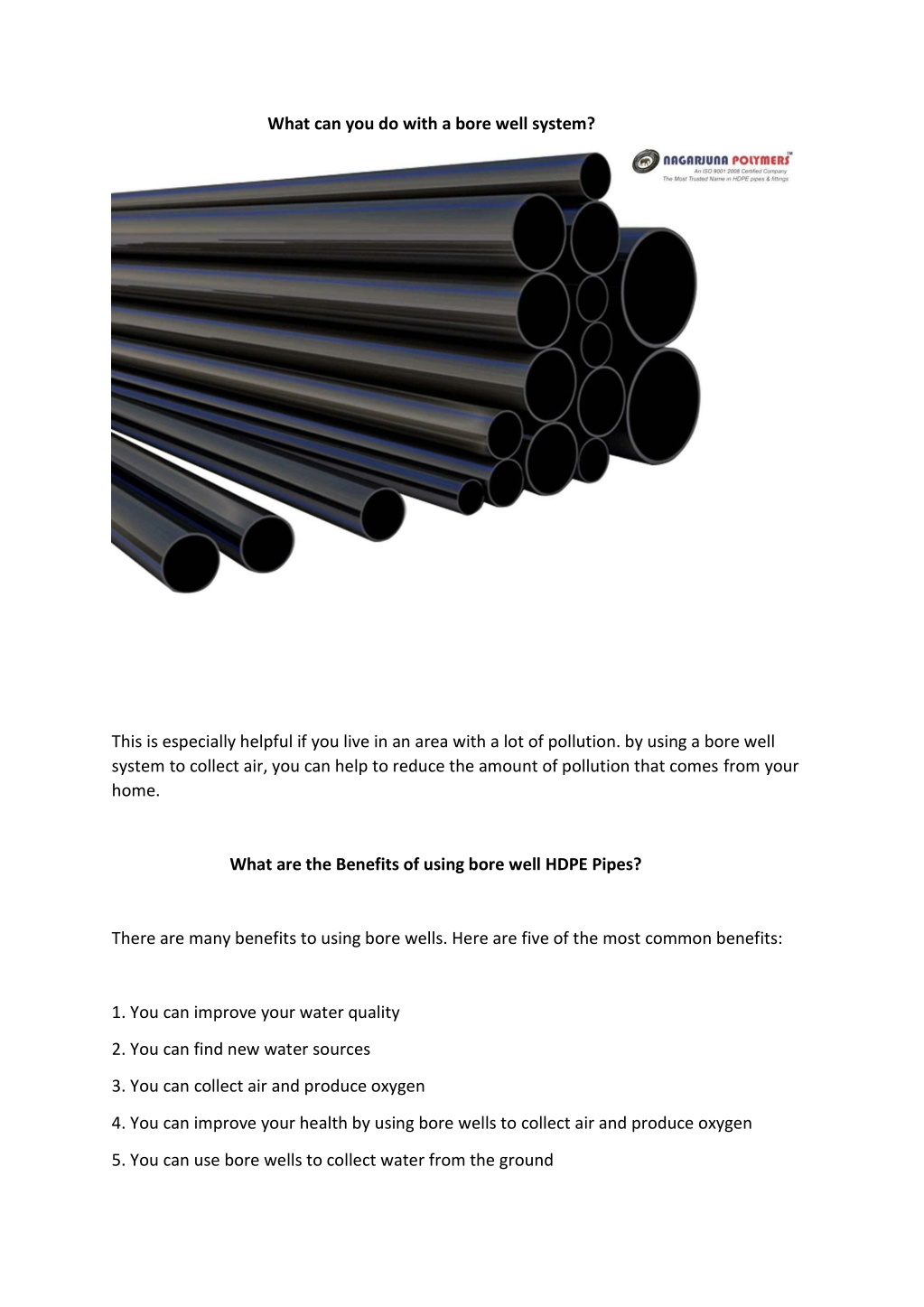 PPT How To Choose The Right Bore Well HDPE Pipes For Your Home