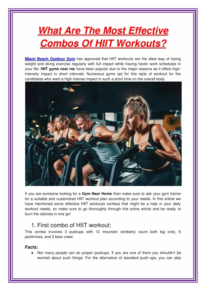 Ppt What Are The Most Effective Combos Of Hiit Workouts Powerpoint