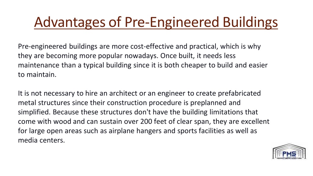 Ppt Advantages Of Pre Engineered Buildings Powerpoint Presentation