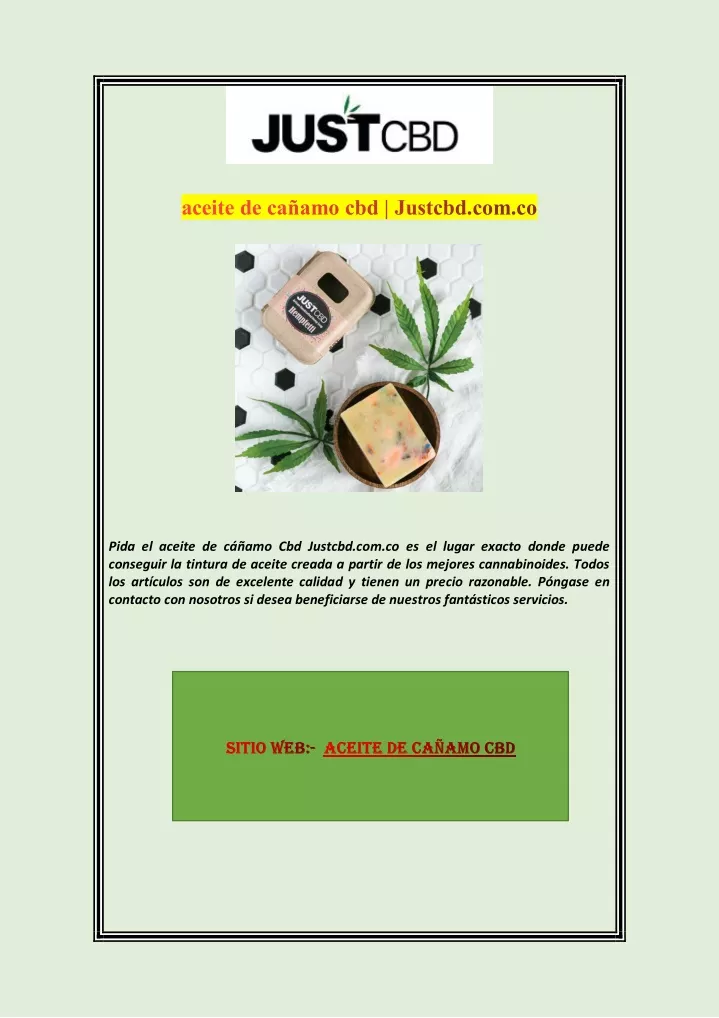 PPT aceite de cañamo cbd Justcbd co PowerPoint Presentation