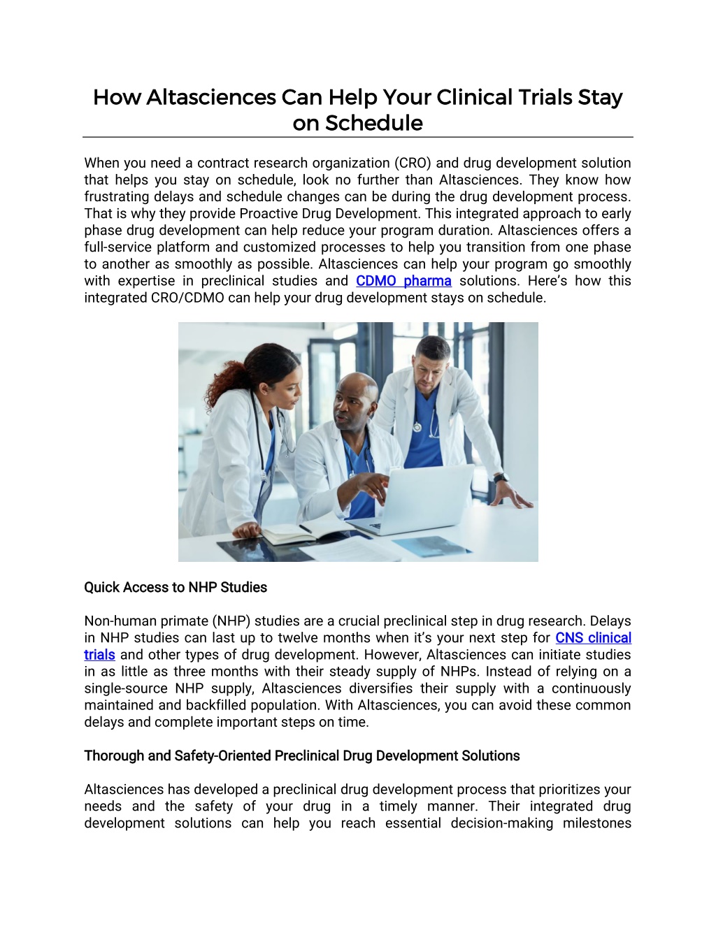 PPT How Altasciences Can Help Your Clinical Trials Stay On Schedule