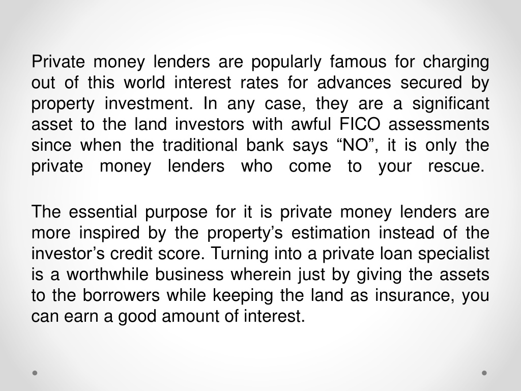 Ppt Homan Ardalan Jump Onto The Bandwagon Of Private Money Lending