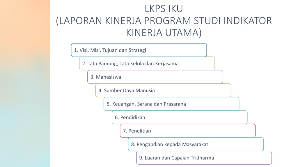 PPT LAPORAN EVALUASI DIRI LED Dan Kinerja Program Studi KPS