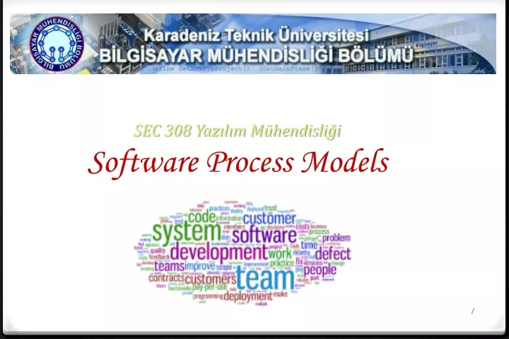 Ppt Sec Yaz L M M Hendisli I Software Process Models Powerpoint