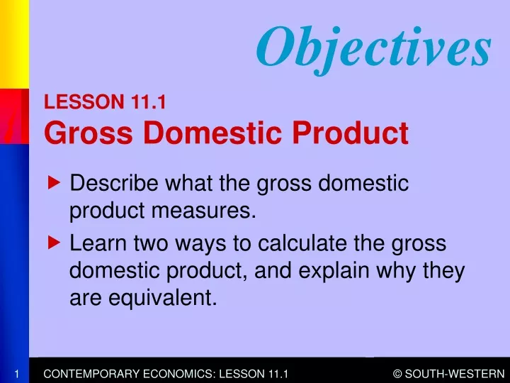 PPT LESSON 11 1 Gross Domestic Product PowerPoint Presentation Free