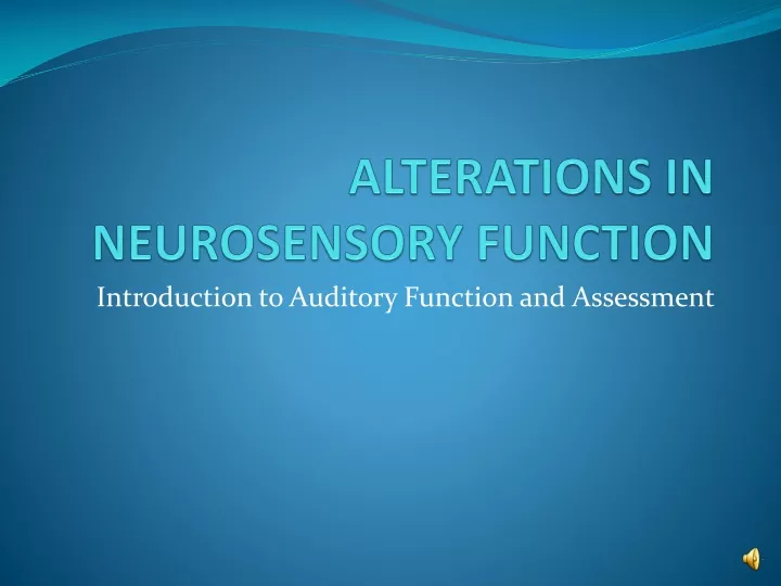 Ppt Alterations In Neurosensory Function Powerpoint Presentation