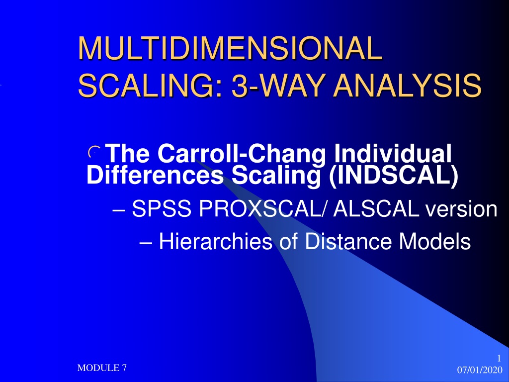 Ppt Multidimensional Scaling Way Analysis Powerpoint Presentation