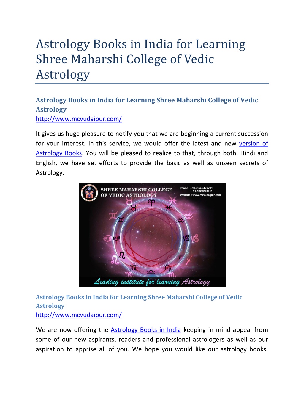 PPT Astrology Books In India For Learning Shree Maharshi College Of