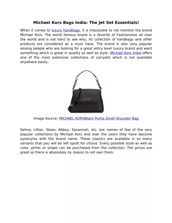 michael kors bags india the jet set essentials n.