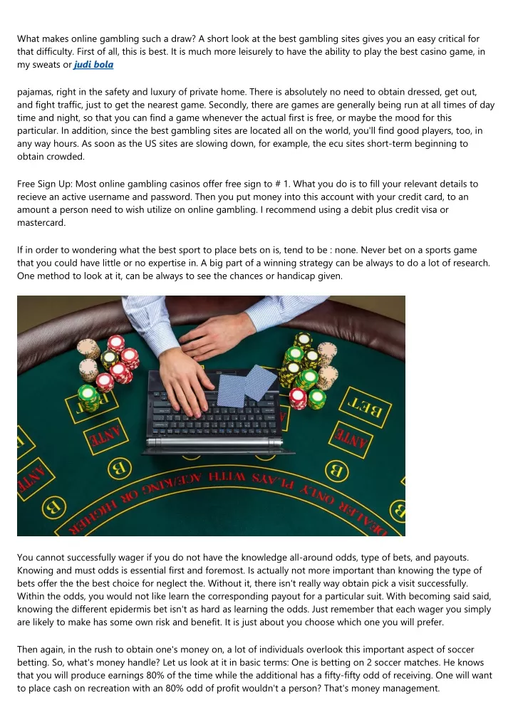 what makes online gambling such a draw a short n.