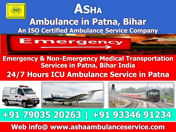 a s h a ambulance in patna bihar an iso certified ambulance service company n.