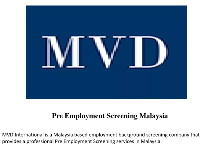 pre employment screening malaysia n.