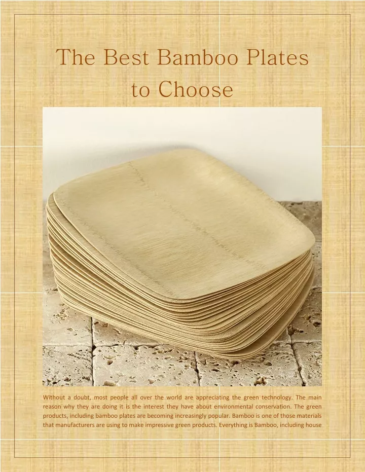 the best bamboo plates to choose n.
