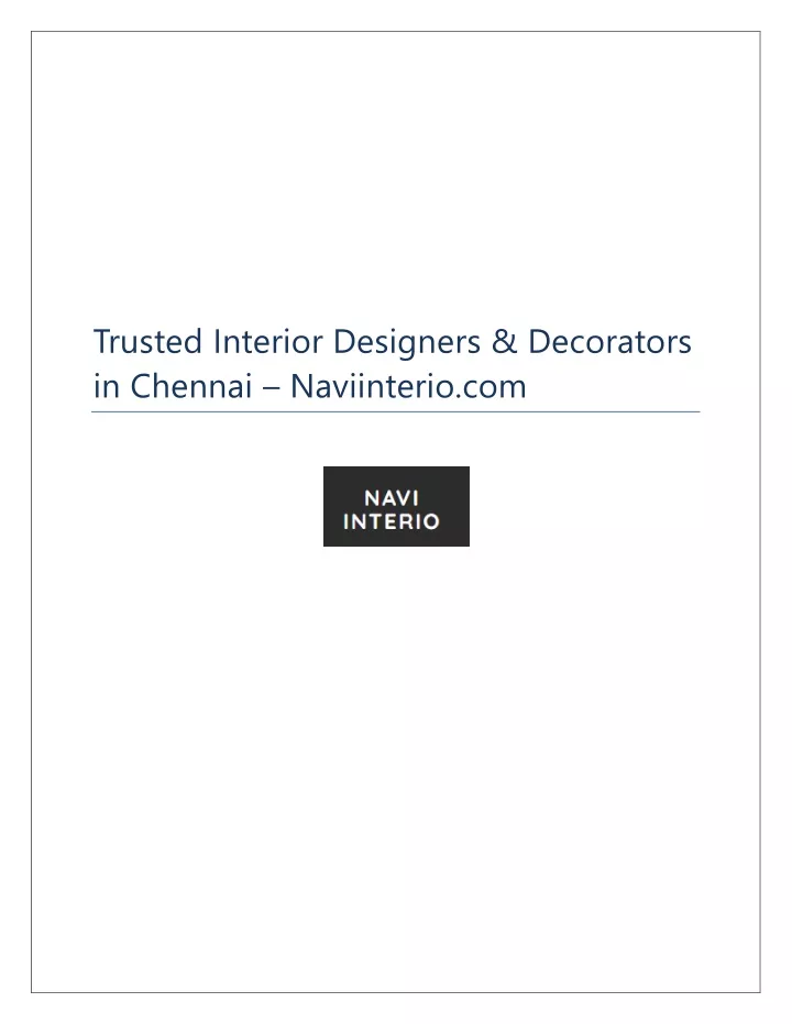 trusted interior designers decorators in chennai n.