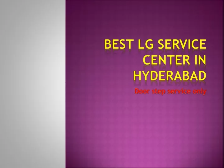 best lg service center in hyderabad n.