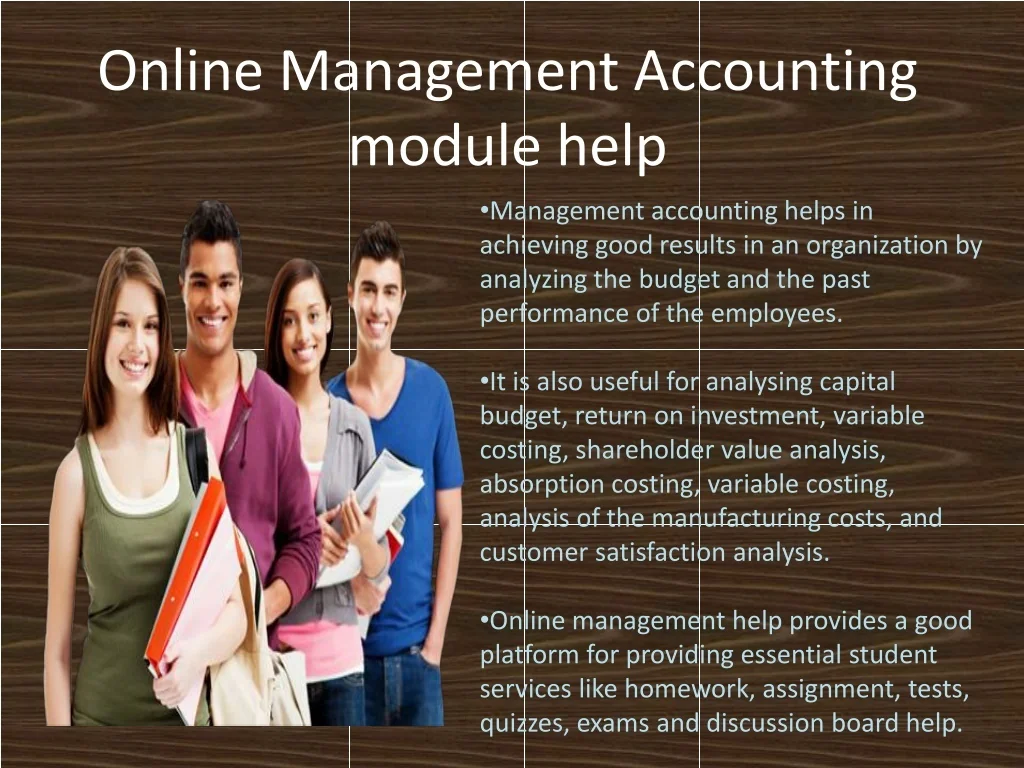 Management Accounting Module PPT - mymanagementtutorhelp PowerPoint Presentation, free download - ID ...