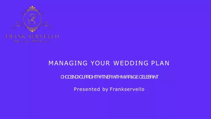 managing your wedding plan choosing your right n.