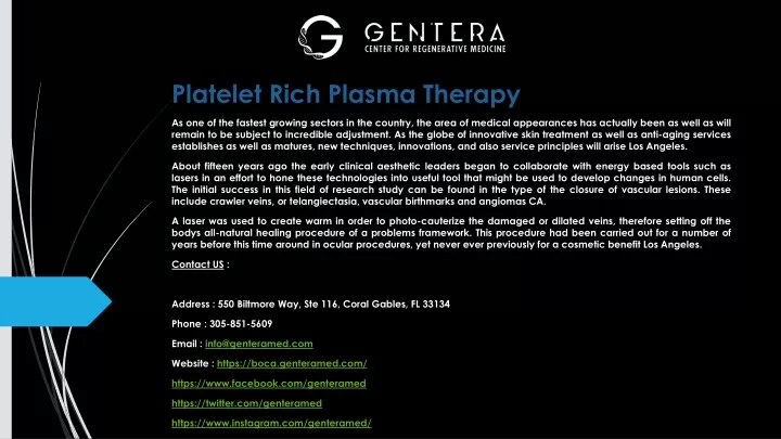 platelet rich plasma therapy n.